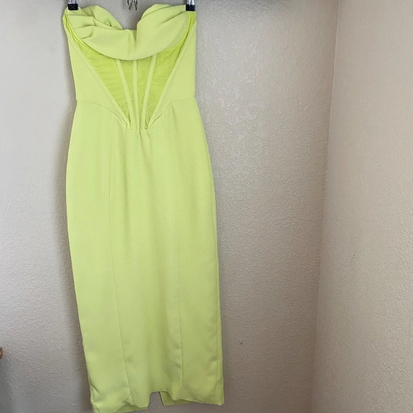 House of‎ CB Lucila Neon Strapless Corset Midi Dress Size XS NWOT - Picture 5 of 16